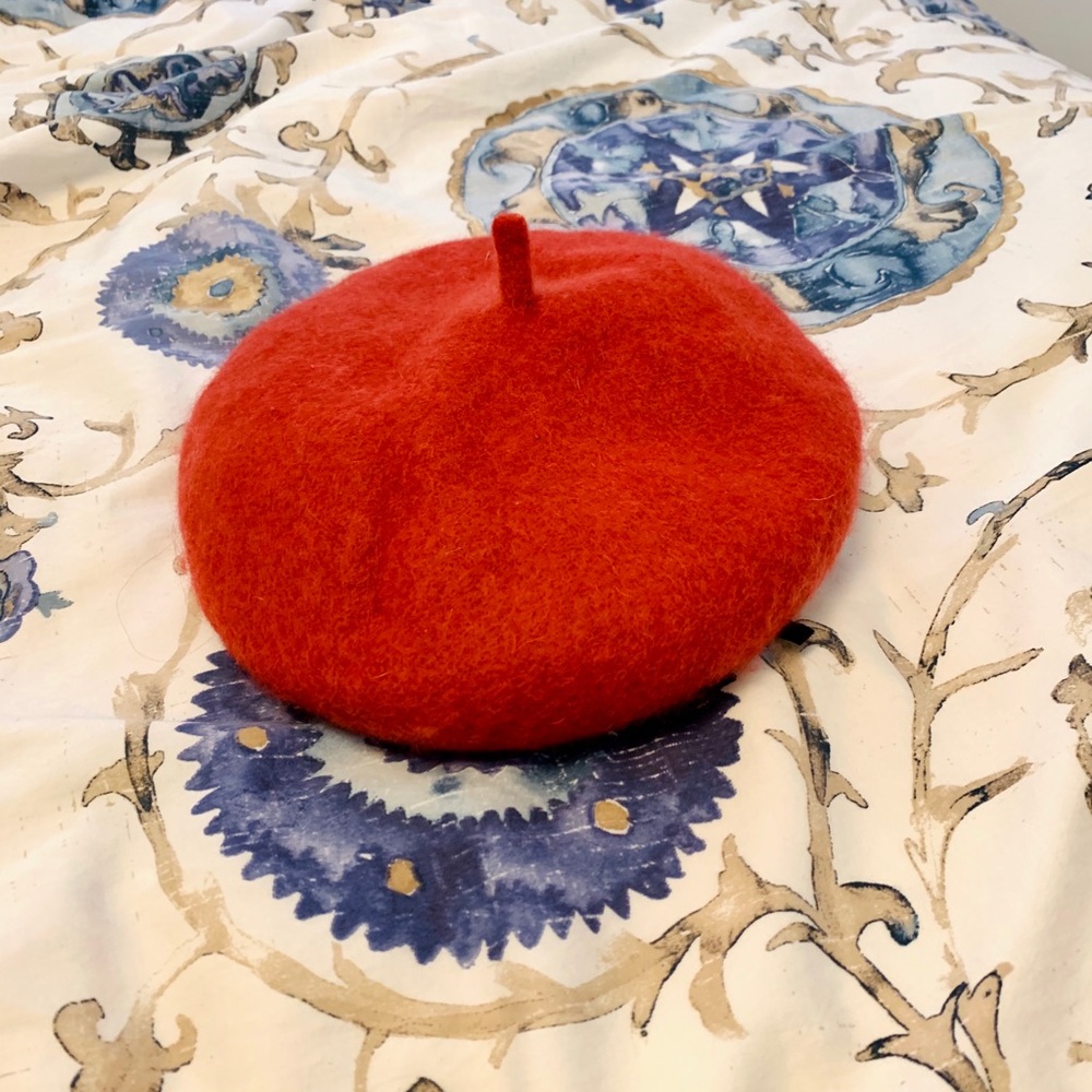 Red French berets hat